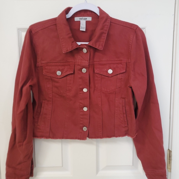 refuge Jackets & Blazers - Refuge Cropped Jean Jacket‎